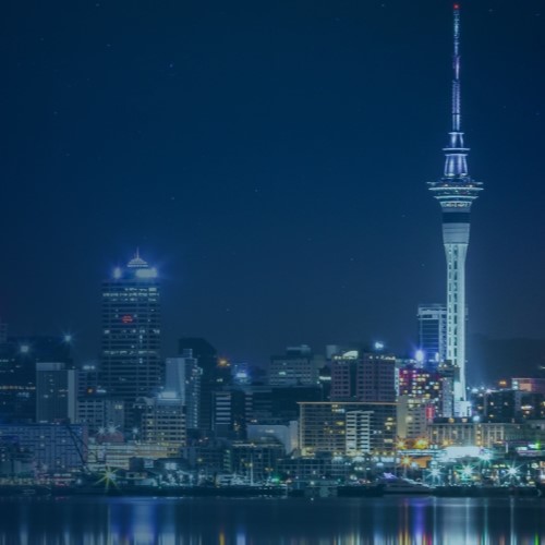 Auckland night cityscape
